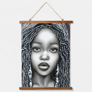 CUTE AFRO WOMAN QUEEN MELANIN HANGING TAPESTRY