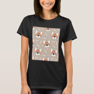 Cute Akita Inu Dog Pattern T-Shirt