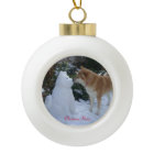 cute akita kissing snowman akita seasonal