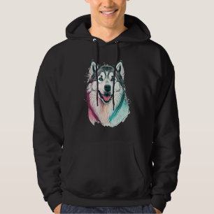 Cute Alaskan Malamute Dog on Alaskan Malamute   1 Hoodie
