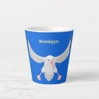 Cute albatross bird flying cartoon illustration