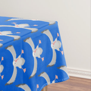 Cute albatross bird flying cartoon illustration tablecloth