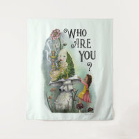 Cute Alice in Wonderland and the Caterpillar Art