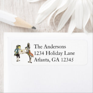 Cute Alice In Wonderland Retro Return Address