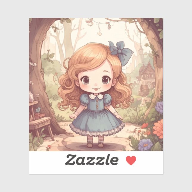 Cute Alice in Wonderland Whimsical Woodland Art (Sheet)