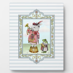 Cute Alice in Wonderland White Rabbit Easter Art Plaque