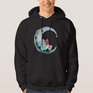 Cute Alien Astronaut Reading Books in Space Hoodie