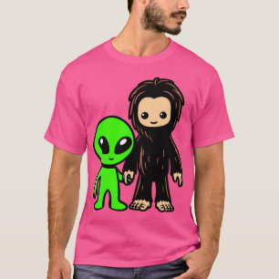 Cute Alien Bigfoot Friends T-Shirt