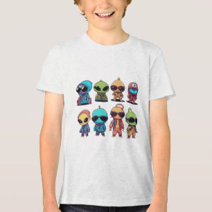 Cute Alien Hip Hop Babies Tri-Blend Shirt