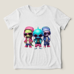 Cute Alien Hip Hop Babies Tri-Blend Shirt
