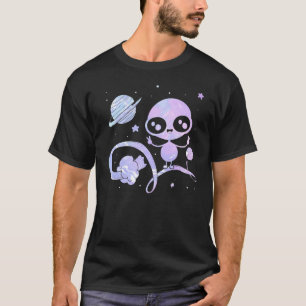 Cute Alien Peace Sign Space  Extraterrestrial Glos T-Shirt
