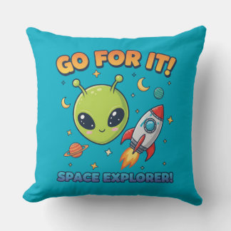 Cute Alien Space Pillow - Go For It Space Explorer