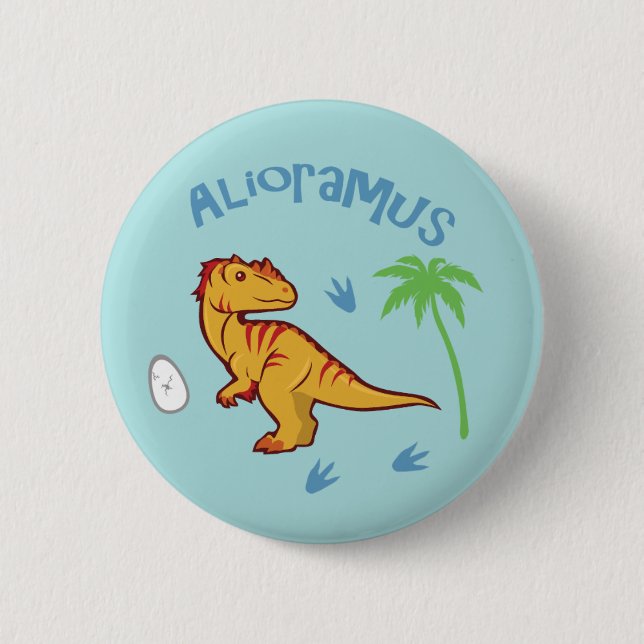 Cute Alioramus 6 Cm Round Badge (Front)