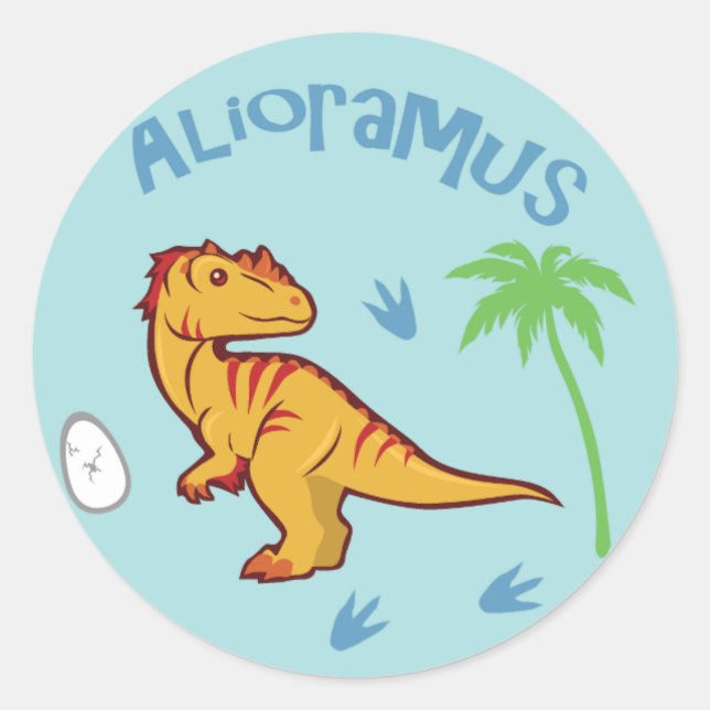 Cute Alioramus Classic Round Sticker (Front)
