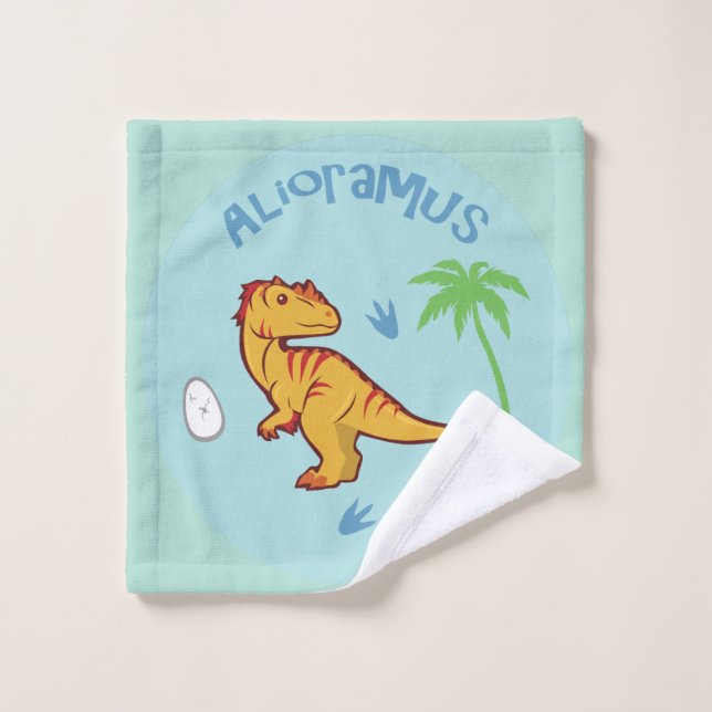 Cute Alioramus Wash Cloth (Wash Cloth)