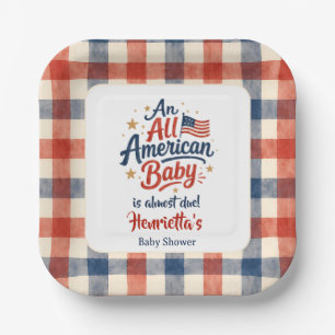 Cute All American Baby Shower Design Paper Plate