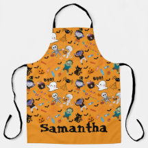 Cute All-Over Halloween Print Apron