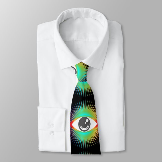 Cute All-seeing Alien Eye Thunder_Cove Tie (Tied)