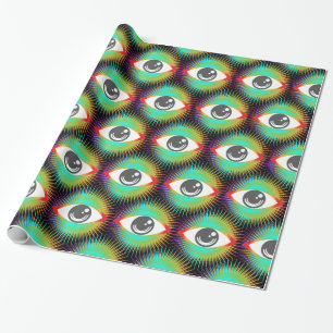 Cute All-seeing Alien Eyes Thunder_Cove Wrapping Paper