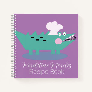 Cute Alligator Baker Recipe Kids  Notebook