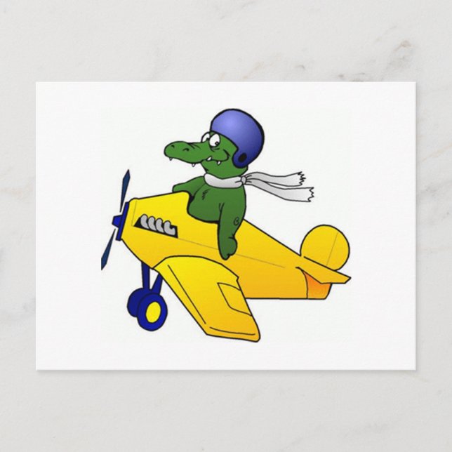Cute Alligator/Crocodile Character Postcard (Front)