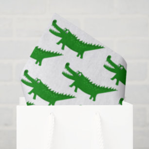 Cute Alligator Drawing Tissue Paper