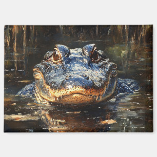 Cute Alligator in the Florida Everglades Painting Magnet