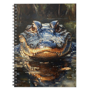 Cute Alligator in the Florida Everglades Painting Notebook