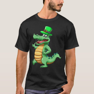 Cute Alligator Lucky Leprechaun Crocodile St Patri T-Shirt