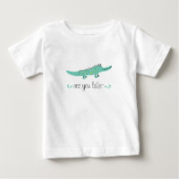 Cute alligator. See you later lettering