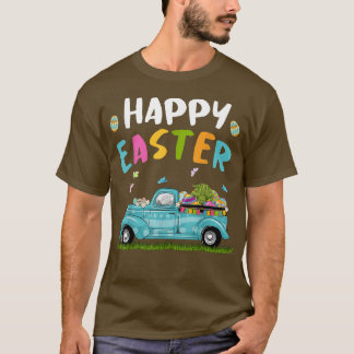 Cute Alligator With Bunny ears Egg Hunting Truck E T-Shirt