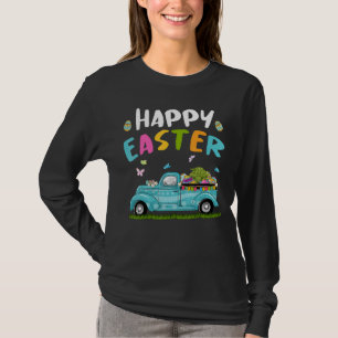 Cute Alligator With Bunny Ears Egg Hunting Truck E T-Shirt