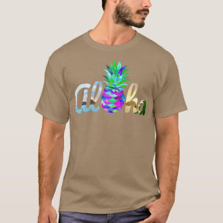 Cute Aloha Hawaii Pineapple Mermaid Purple Girl Wo T-Shirt