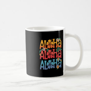 Cute Aloha Hawaiian Summer Vacation Shaka Hibiscus Coffee Mug
