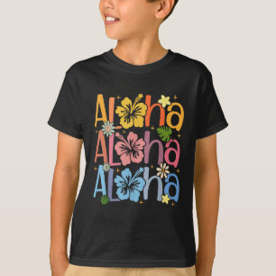 Cute Aloha Hawaiian Summer Vacation Shaka Hibiscus T-Shirt