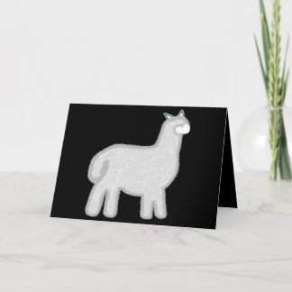 Cute Alpaca Arcoíris rainbow Holiday Card