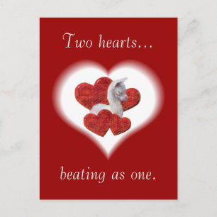 Cute Alpaca Baby Valentines Day Postcards