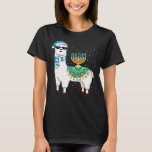 Cute Alpaca Chanukah  Menorah Hanukkah Llama Premi T-Shirt<br><div class="desc">Cute Alpaca Chanukah  Menorah Hanukkah Llama Premium</div>