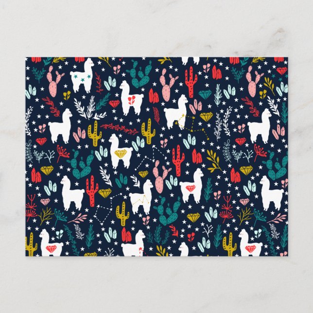 Cute Alpaca Holiday Postcard (Front)