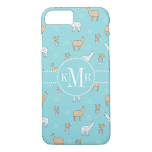 Cute Alpaca Llama Cactus Pattern Case-Mate iPhone Case