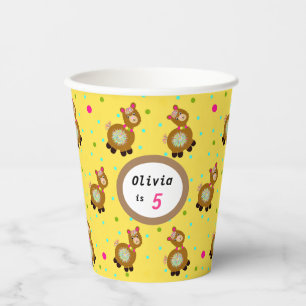 Cute alpaca paper cups