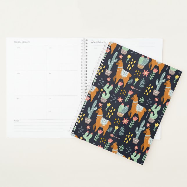 Cute Alpacas Pattern Planner (Display)