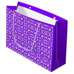 Cute Alpacas with glitter bubbles flowers fun Large Gift Bag