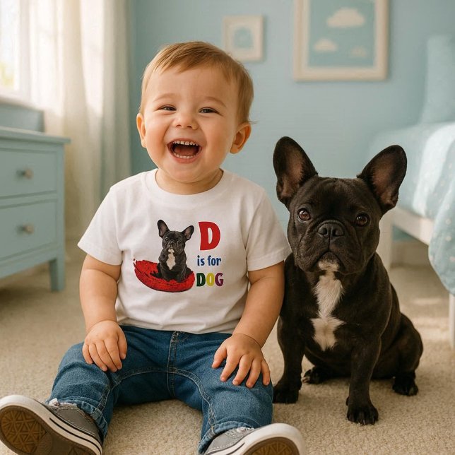 Cute Alphabet D is for Dog Toddler Girl T-Shirt (Creator Uploaded)