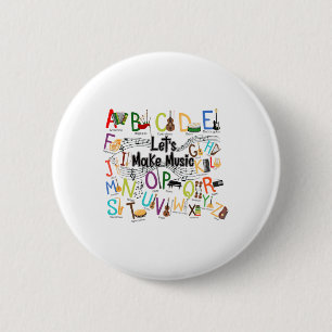 Cute Alphabet Design For Music Teacher Men Women T 6 Cm Round Badge