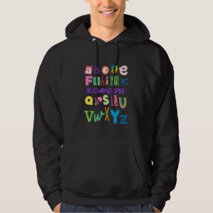 Cute  Alphabet For Parents Grandparents And Kids Hoodie