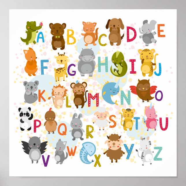 Cute Alphabet Poster (Front)