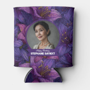 Cute Amaryllis 60Th Birthday Feminine Can Cooler