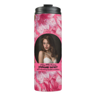 Cute Amaryllis Milestone Birthday Gift For Mum Thermal Tumbler
