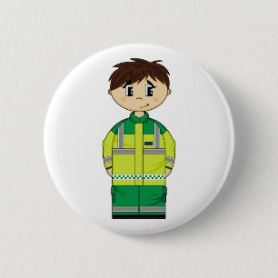 Cute Ambulance Man Badge